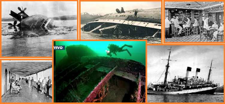 Un "Titanic" para la época, el crucero Monte Cervantes se hundió frente a Ushuaia.