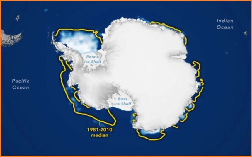 HIelo marino en la Antártida