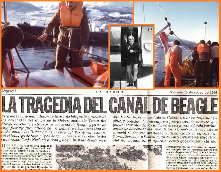 !5 de mayo de 1984 caía al canal de Beagle el Lear Jet con el gobernador de Tierra del Fuego y otras once personas.