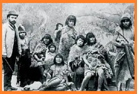 Aborígenes selknam, pueblo que fue exterminado en Tierra del Fuego.
